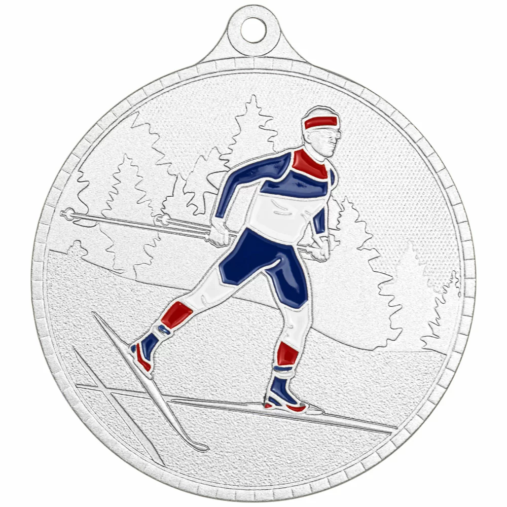 Реальное фото Медаль MZP 616-55/S лыжный спорт (D-55мм, s-2 мм) от магазина СпортЕВ