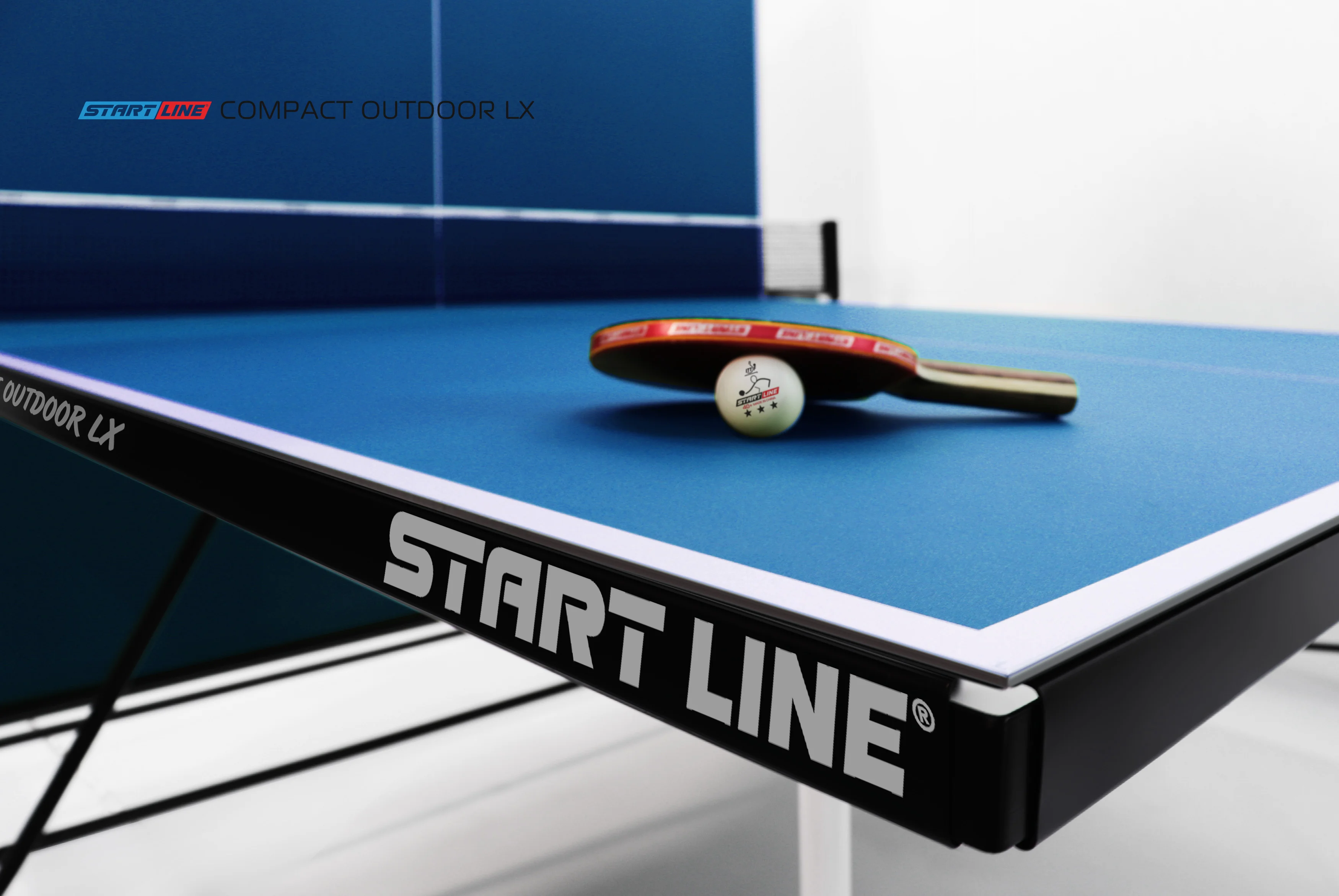 Реальное фото Стол теннисный Compact-2 LX Всепогодный Синий от магазина Спортев