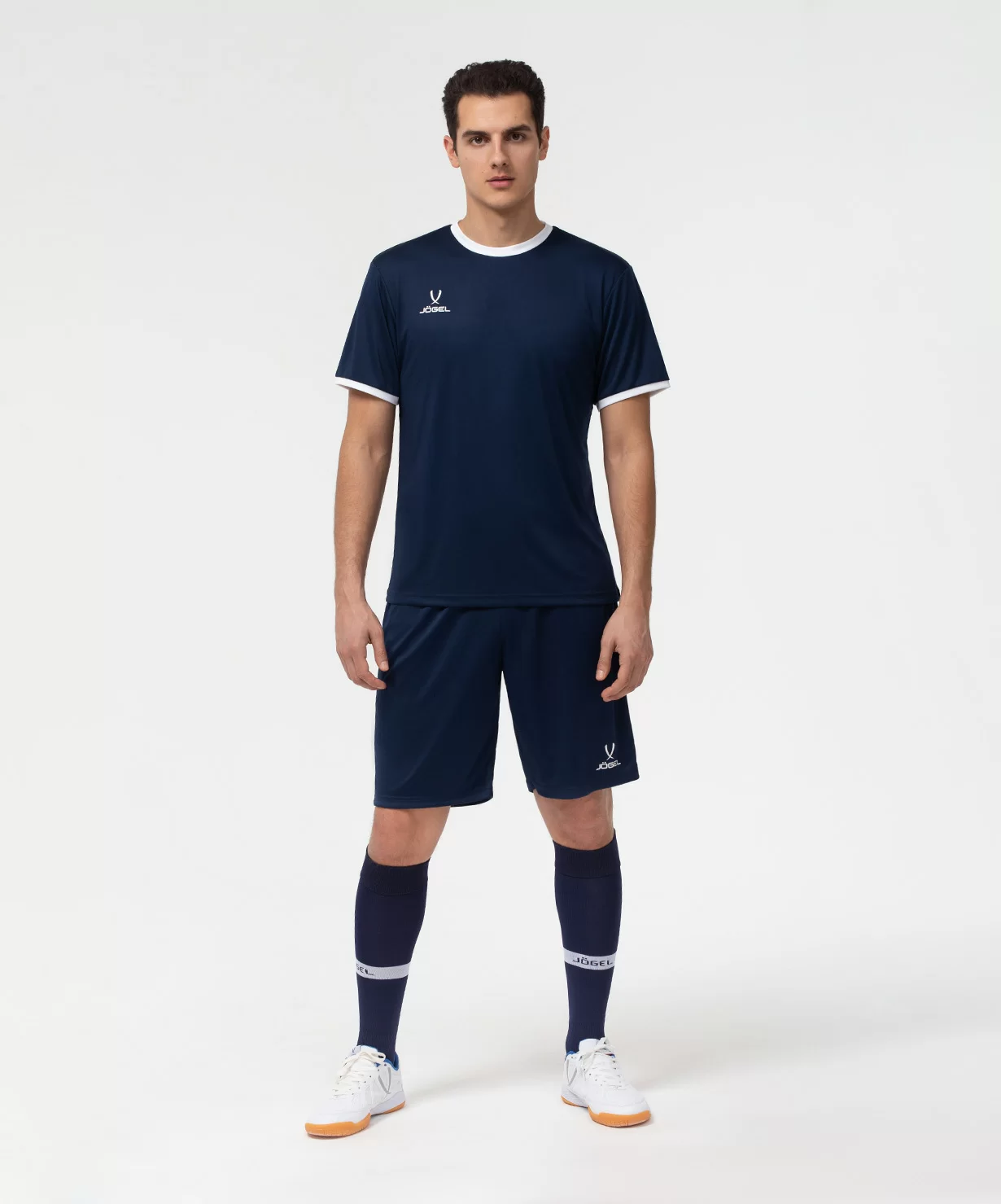 Реальное фото Шорты игровые JÖGEL CAMP Classic Shorts, темно-синий/белый от магазина Спортев