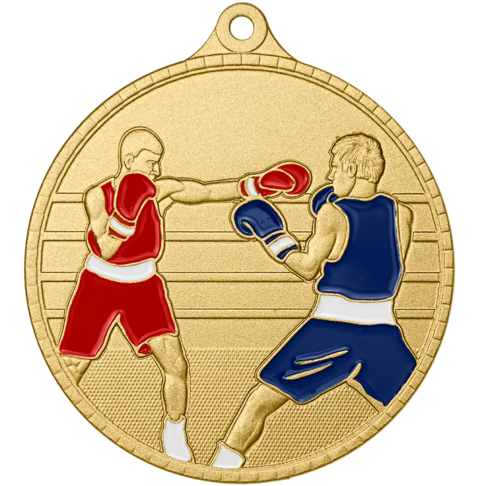 Реальное фото Медаль MZP 579-55/G бокс (D-55мм, s-2 мм) от магазина Спортев