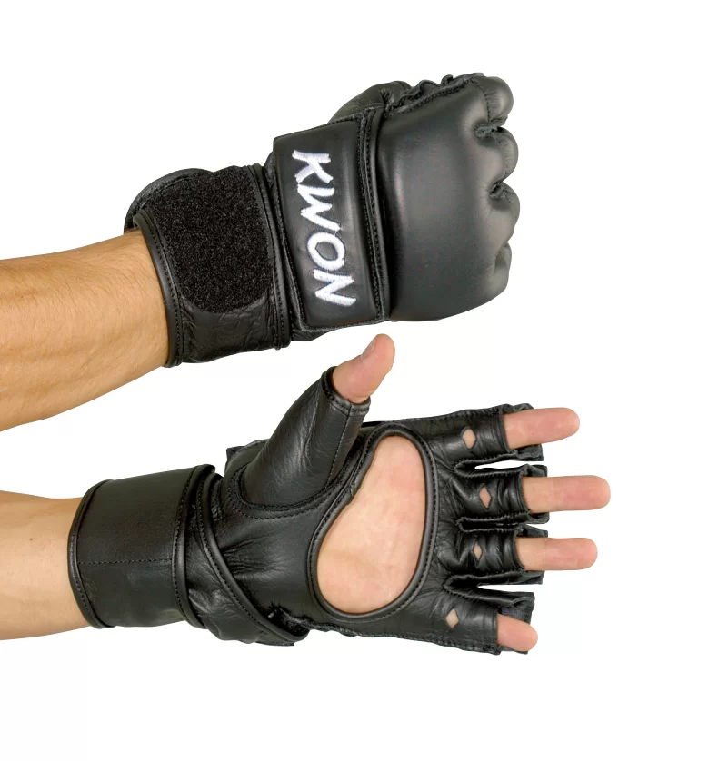 Реальное фото Перчатки Kwon Ultimate Glove кожа черные 406970K от магазина СпортЕВ