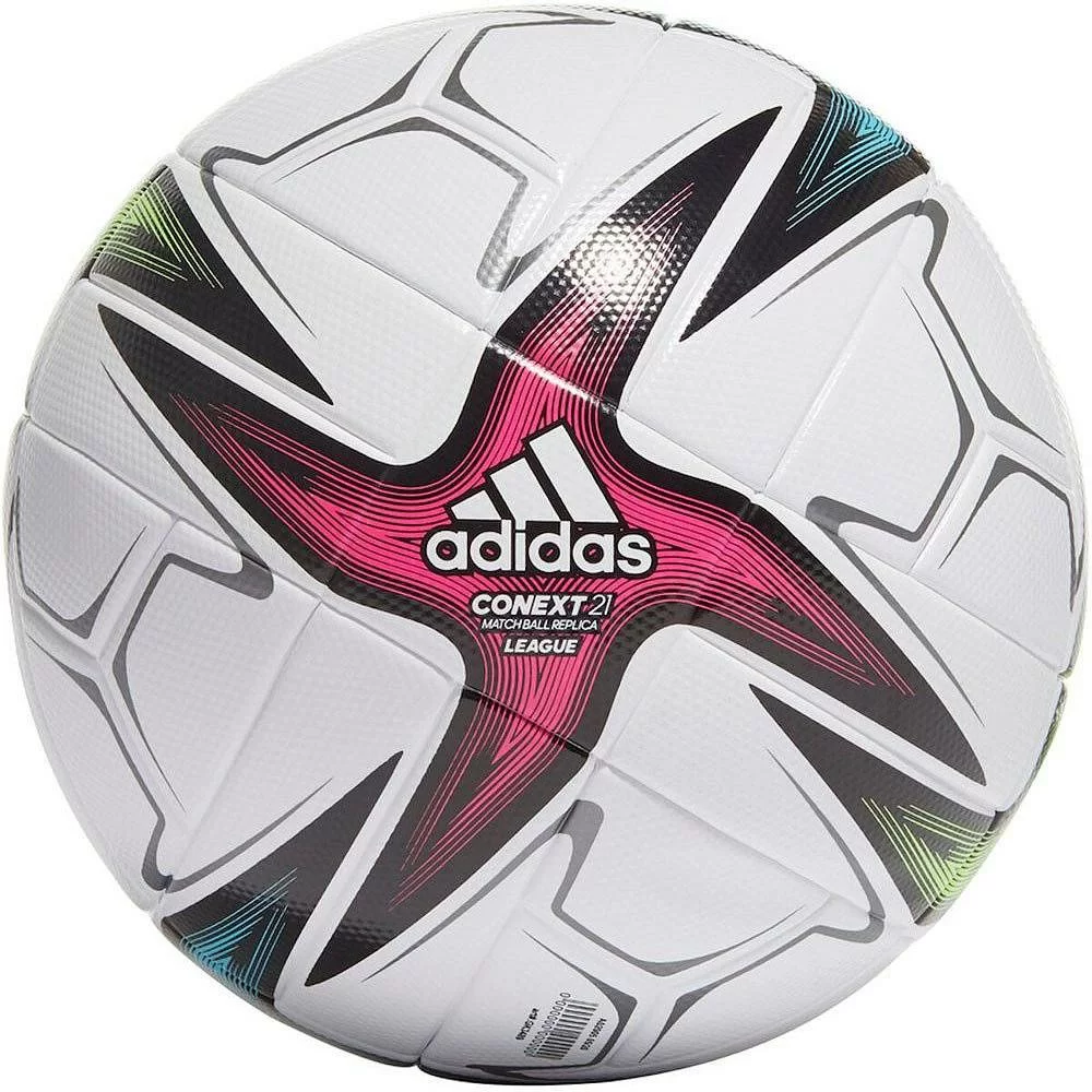 Реальное фото Мяч футбольный Adidas Conext 21 Lge №5 бело-синий GK3489 от магазина СпортЕВ