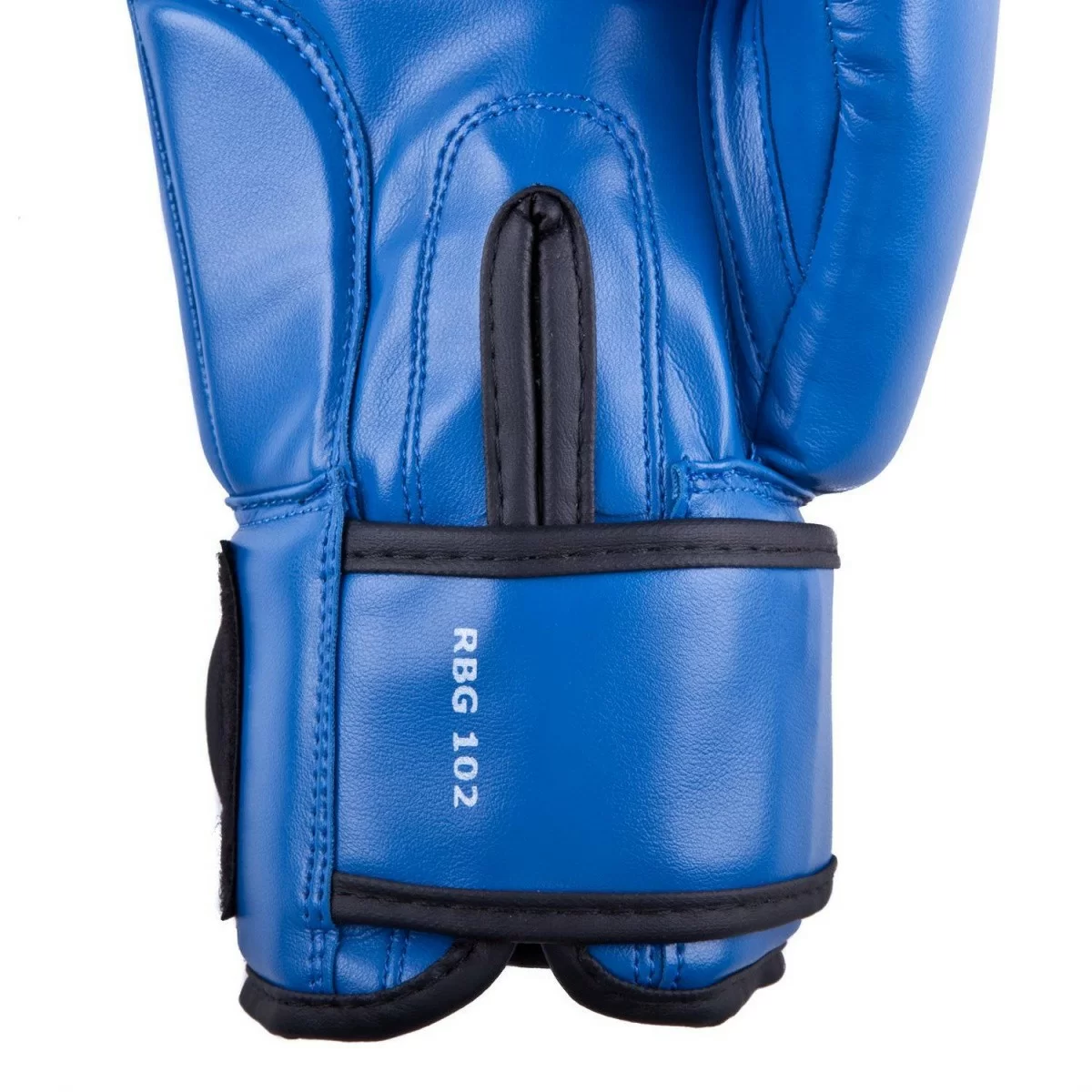 Реальное фото Перчатки боксерские Roomaif RBG-102 Кожа синий от магазина СпортЕВ