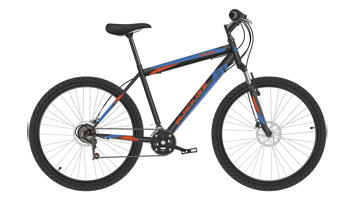 Реальное фото Велосипед Black One Onix 27.5 D (2022) черный/оранжевый/синий от магазина СпортЕВ