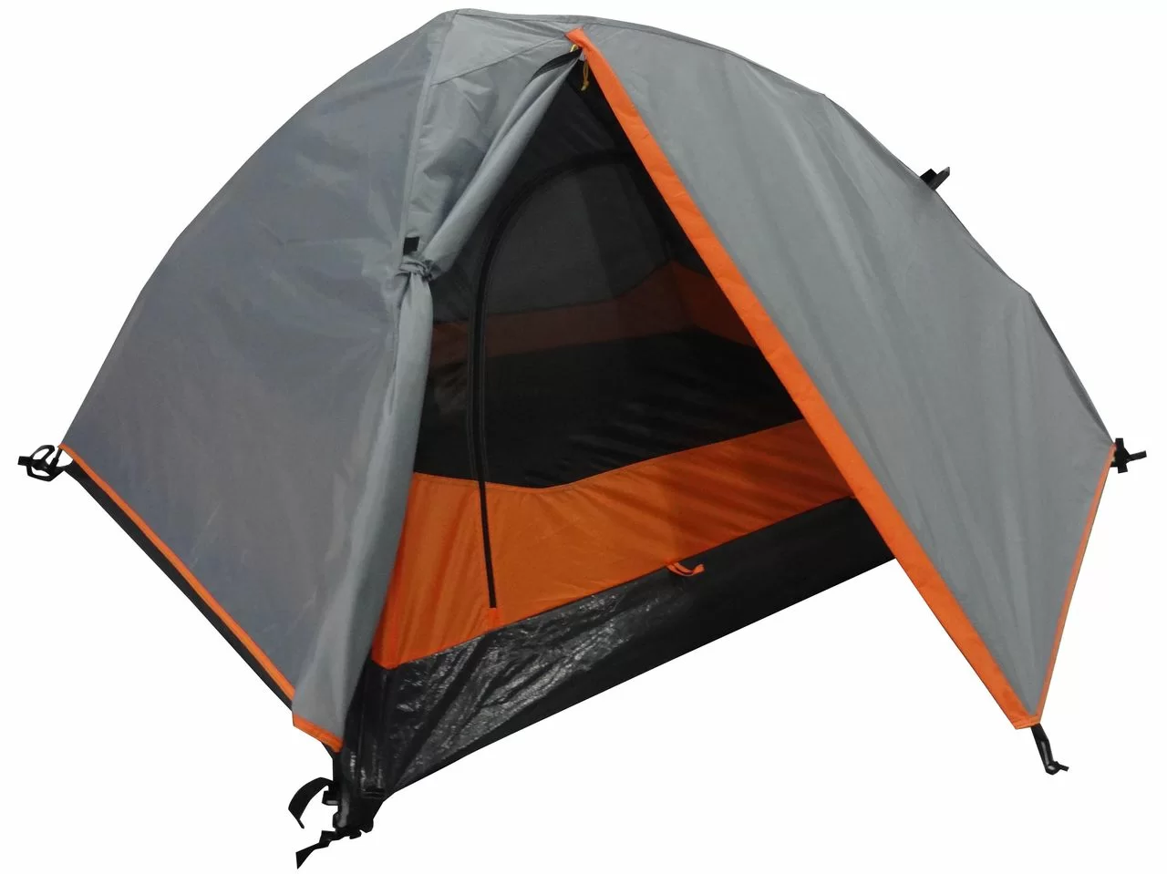 Реальное фото Палатка Outdoors Easy Mono 2 2-местная серо-оранжевая 63261 от магазина СпортЕВ
