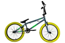 Велосипед Stark Madness BMX 2 (2024) темно-серый матовый/зеленый неон/зеленый