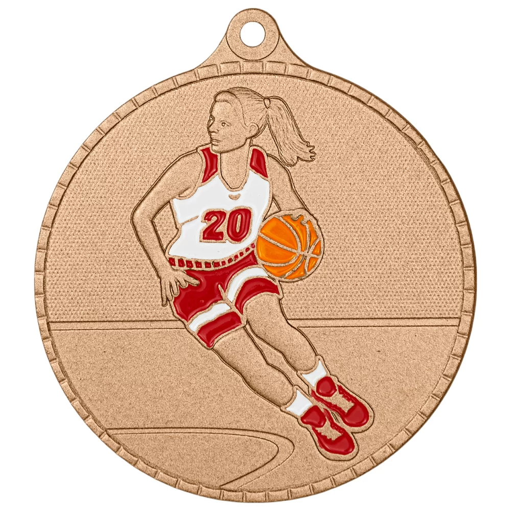 Реальное фото Медаль MZP 625-55/В баскетбол женский (D-55мм, s-2 мм) от магазина СпортЕВ
