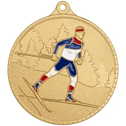 Медаль MZP 616-55/G лыжник (D-55мм, s-2 мм)