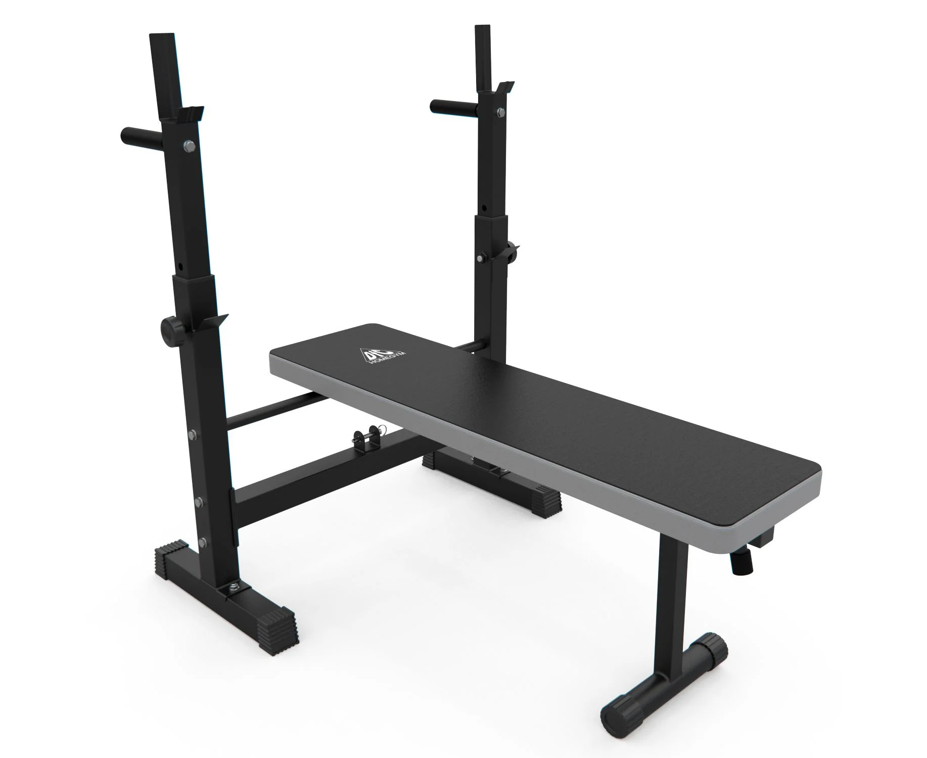 Реальное фото Скамья со стойками под штангу DFC D6453L от магазина Спортев