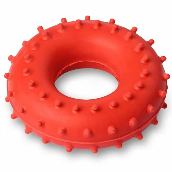 Реальное фото Эспандер-кольцо кистевой 15 кг массажный красный ЭРКМ-15 от магазина СпортЕВ