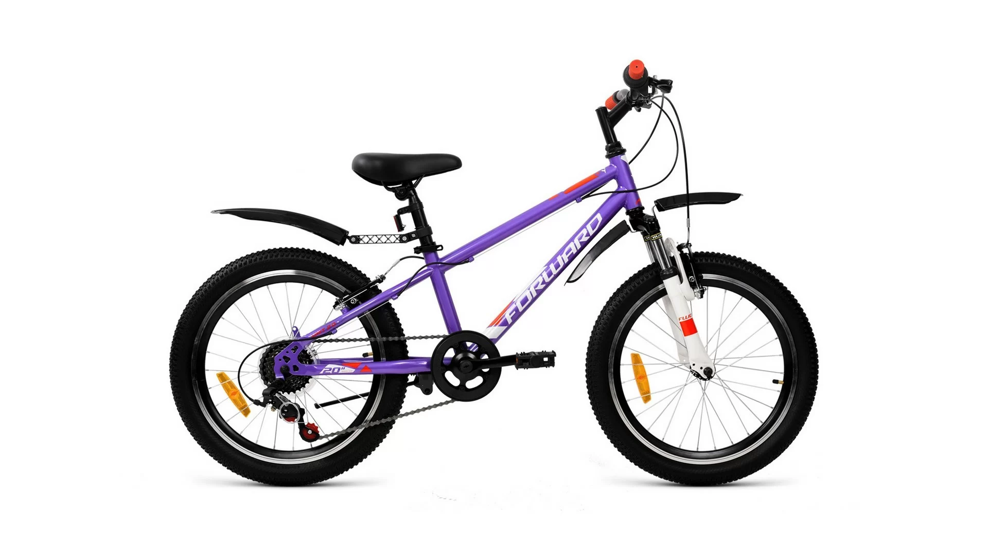 Реальное фото Велосипед Forward Unit 20 2.0 (2020) фиолетовый/белый RBKW01N06005 от магазина СпортЕВ