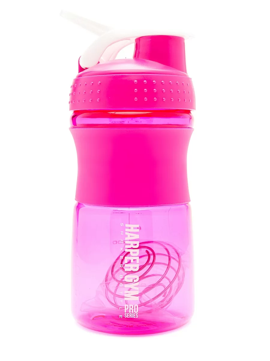 Реальное фото Шейкер Harper Gym Shaker Bottle S19 с венчиком 0.5 л розовый от магазина Спортев