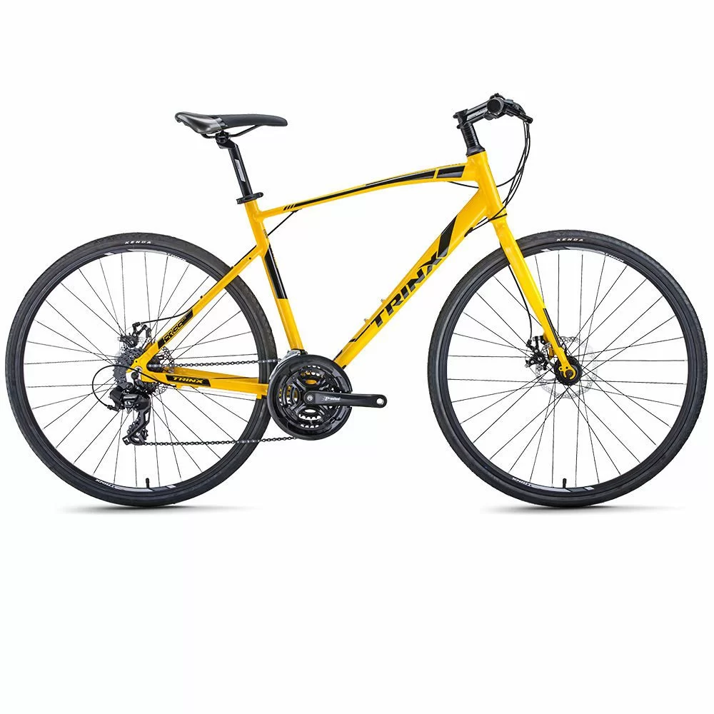 Реальное фото Велосипед TRINX Free 2.0 700С серый/черный/оранжевый от магазина Спортев