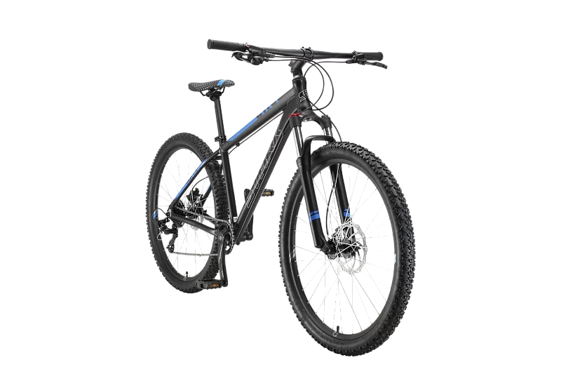 Реальное фото Велосипед Stark Hunter 27.5 3 HD (2022) черный/голубой от магазина СпортЕВ
