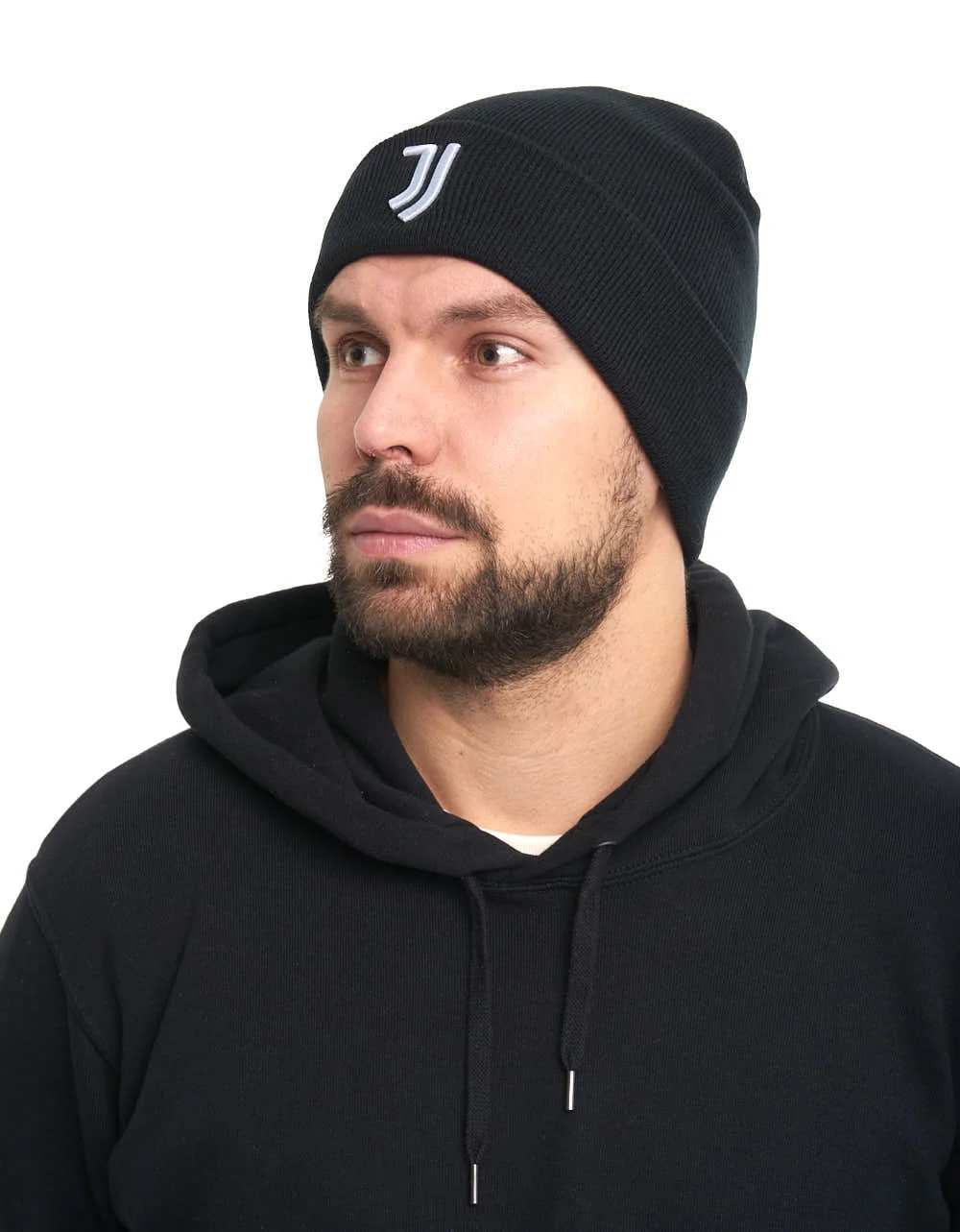 Реальное фото Шапка FC Juventus черная р.55-58 37300 от магазина Спортев