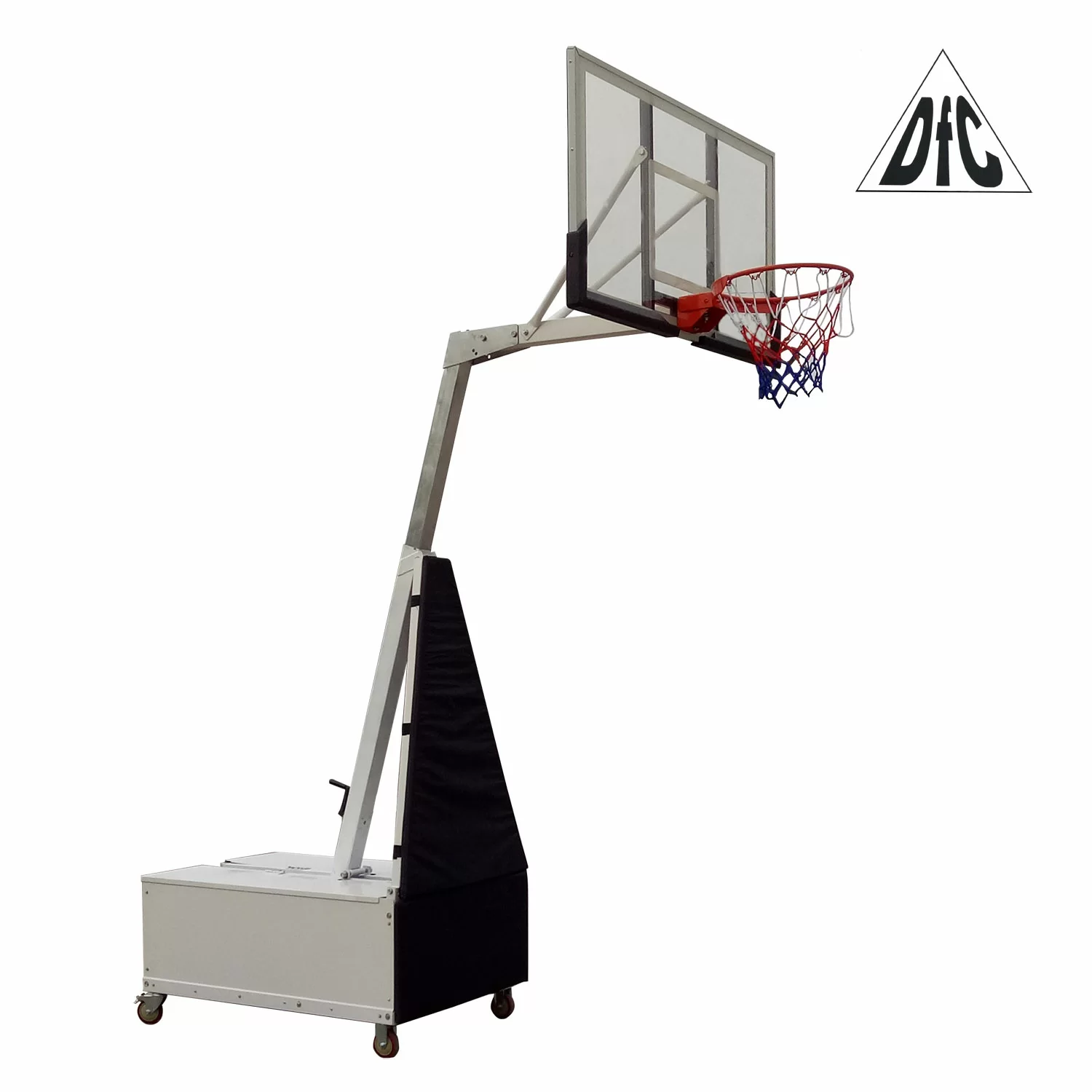 Реальное фото Баскетбольная мобильная стойка DFC STAND56SG 143x80CM поликарбонат (3кор) от магазина СпортЕВ