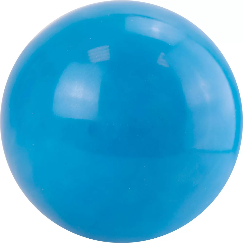 Реальное фото Мяч для художественной гимнастики однотонный 15 см AG-15-02 ПВХ небесный от магазина СпортЕВ