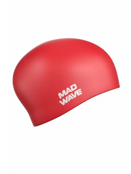 Реальное фото Шапочка для плавания Mad Wave Long Hair Silicone red M0511 01 0 05W от магазина СпортЕВ