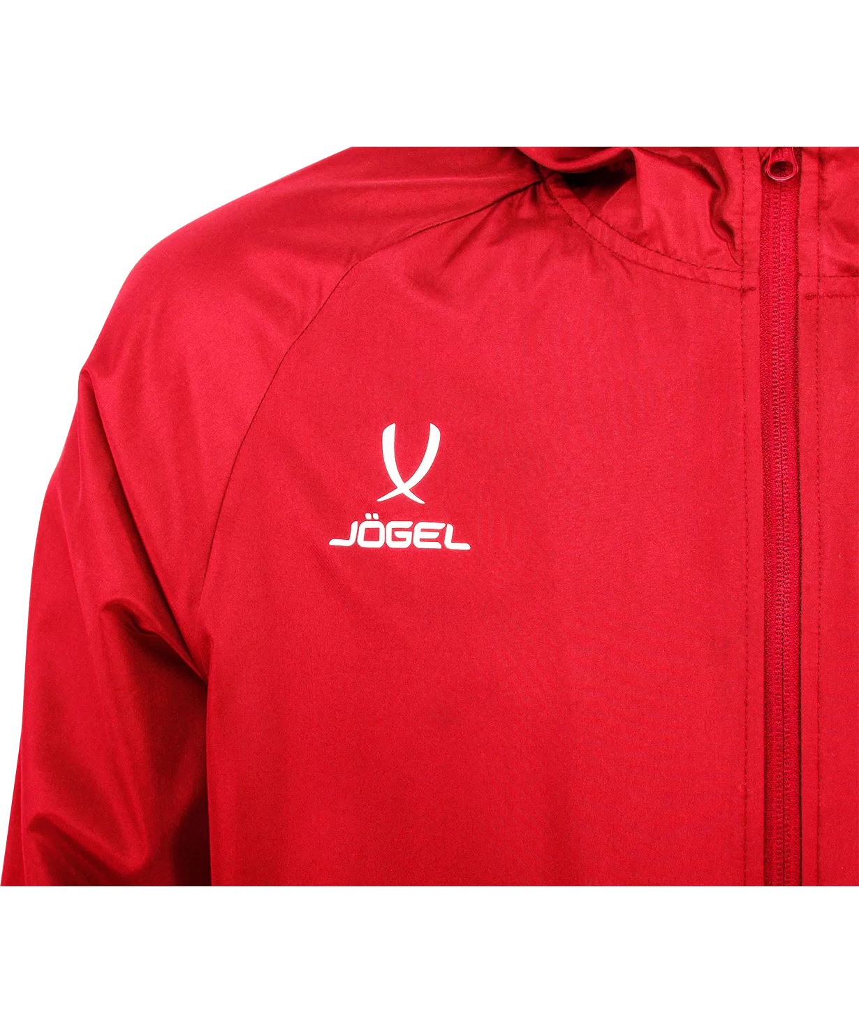 Реальное фото Куртка ветрозащитная CAMP Rain Jacket, красный Jögel от магазина СпортЕВ