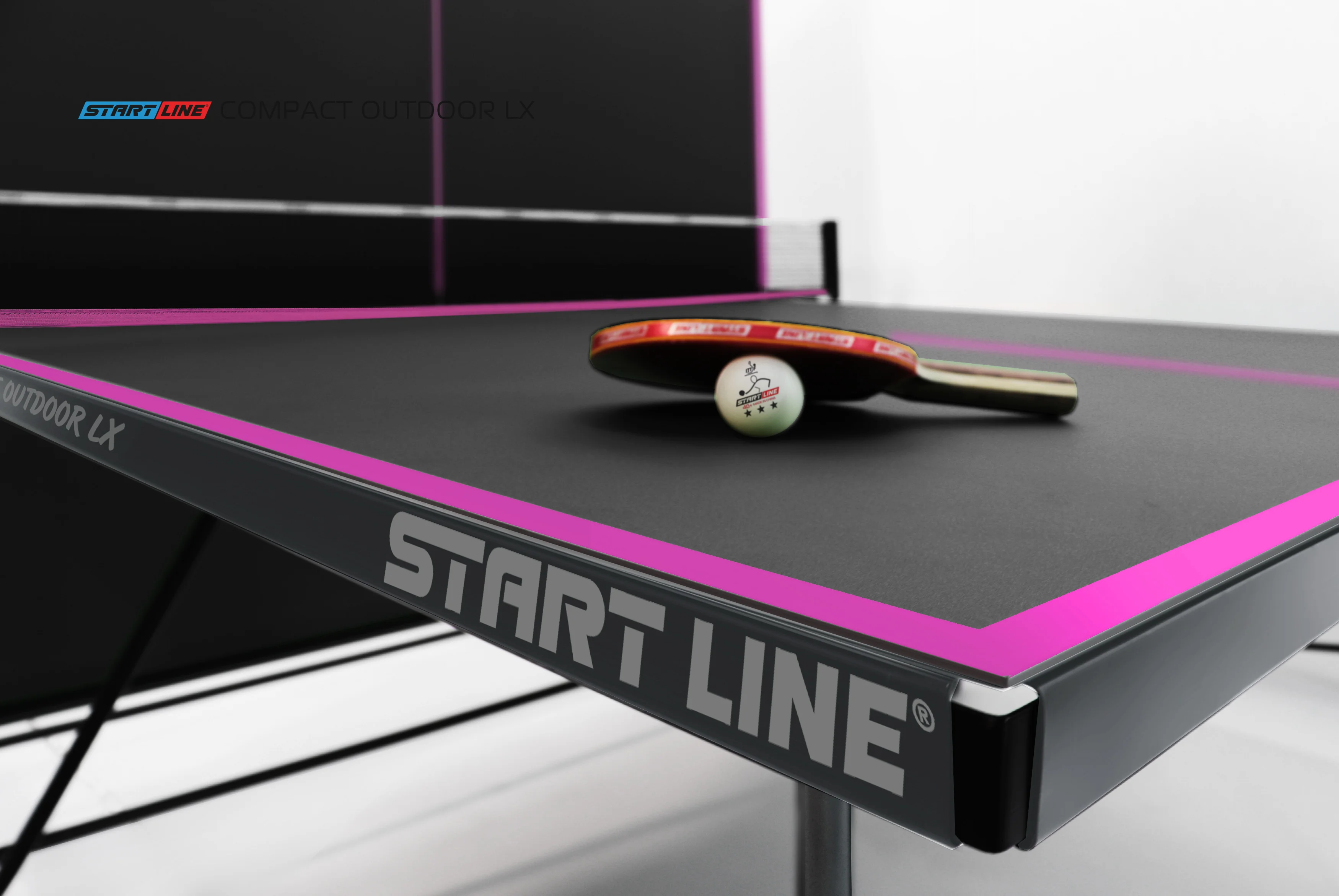 Реальное фото Стол теннисный Compact-2 LX Всепогодный Black от магазина Спортев