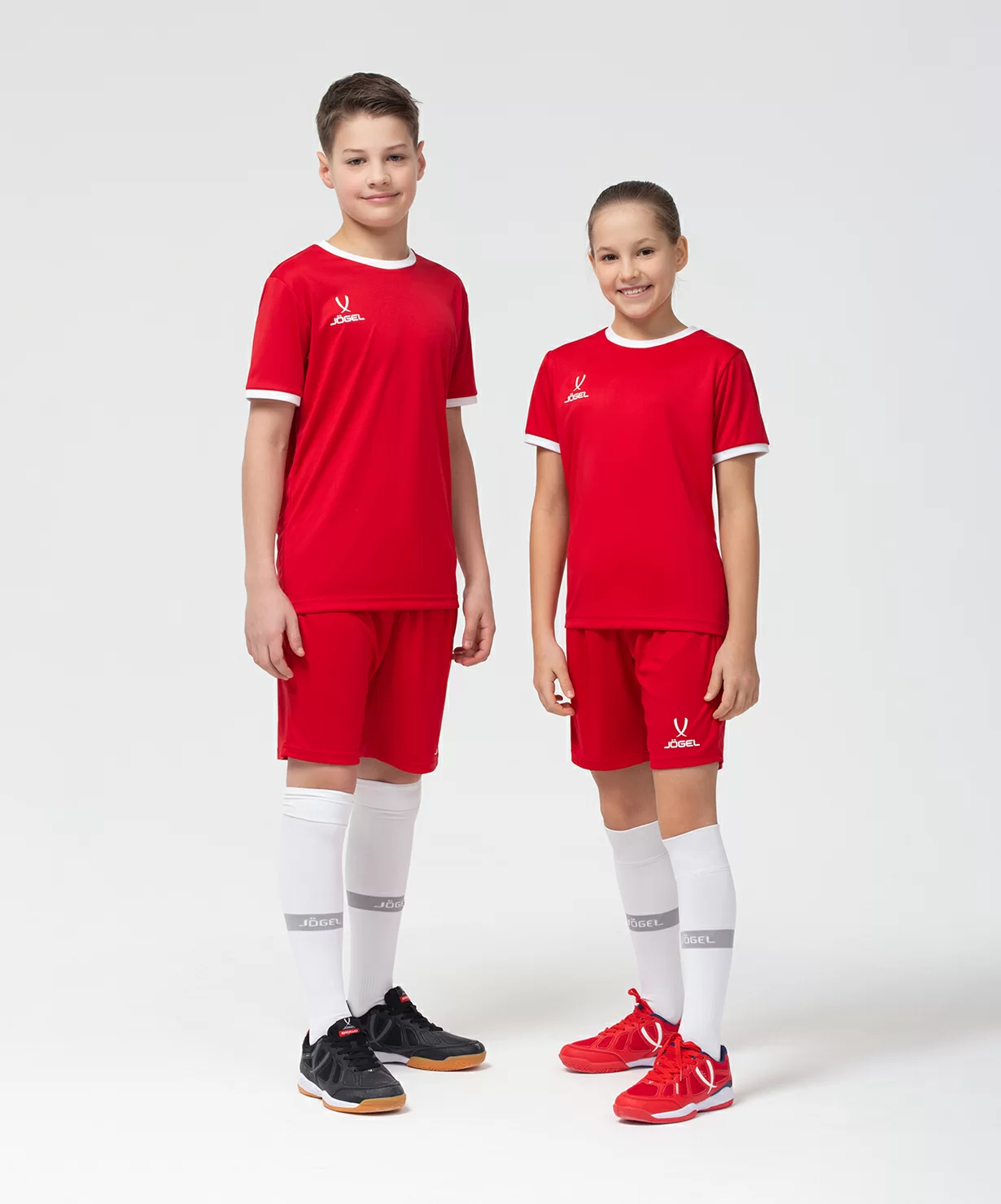 Реальное фото Футболка футбольная CAMP Origin, красный/белый, детский Jögel от магазина Спортев