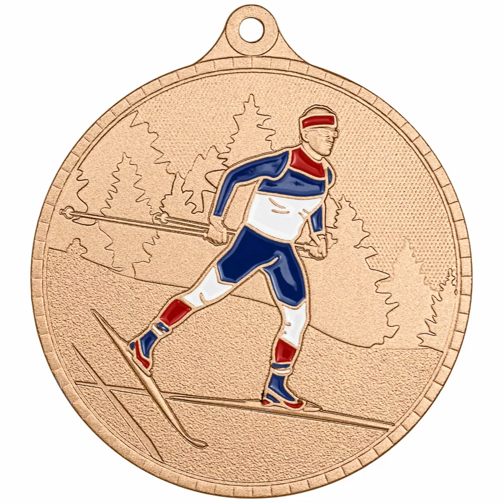 Реальное фото Медаль MZP 616-55/В лыжный спорт (D-55мм, s-2 мм) от магазина СпортЕВ