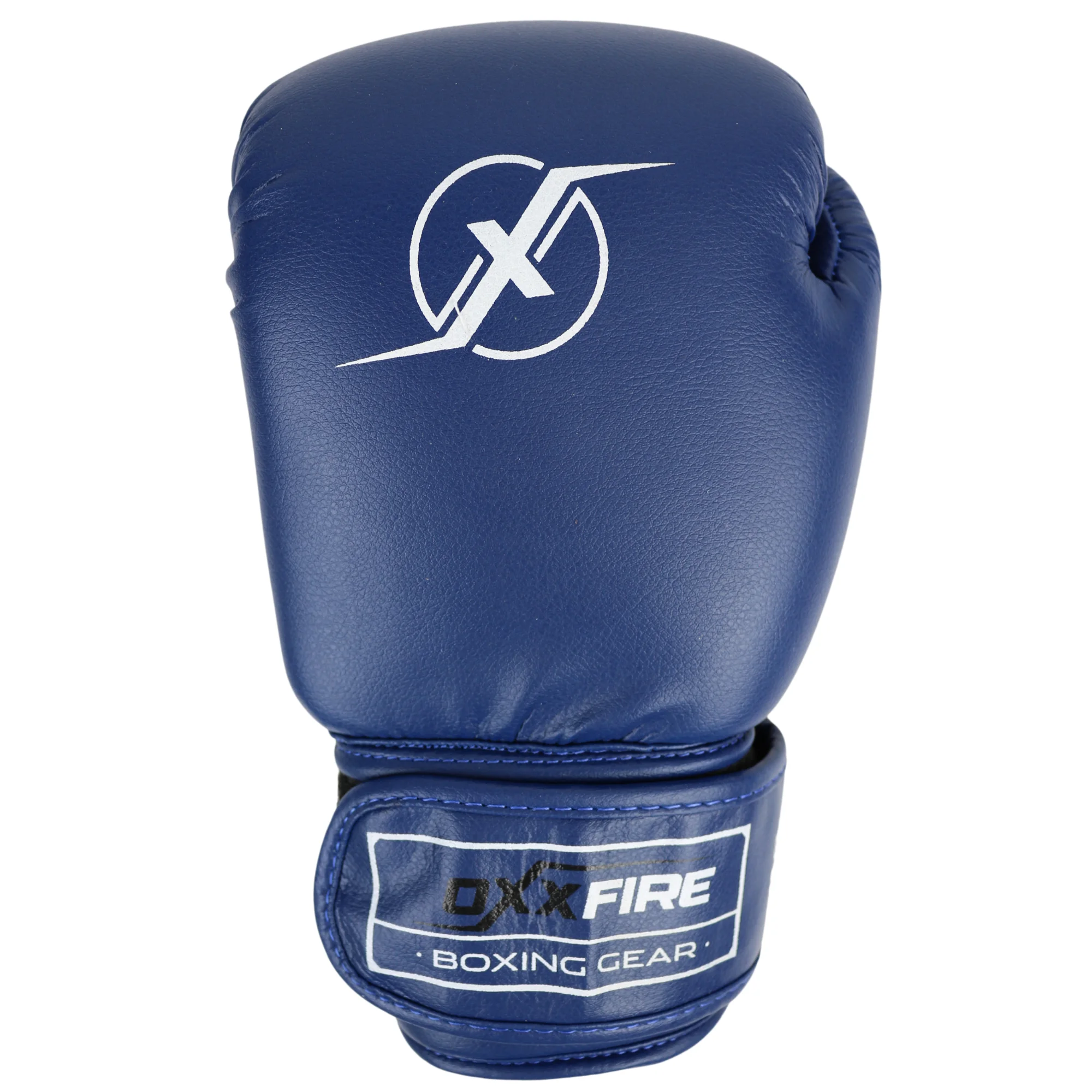 Реальное фото Перчатки боксерские OxxFire Start синие 4493 от магазина Спортев