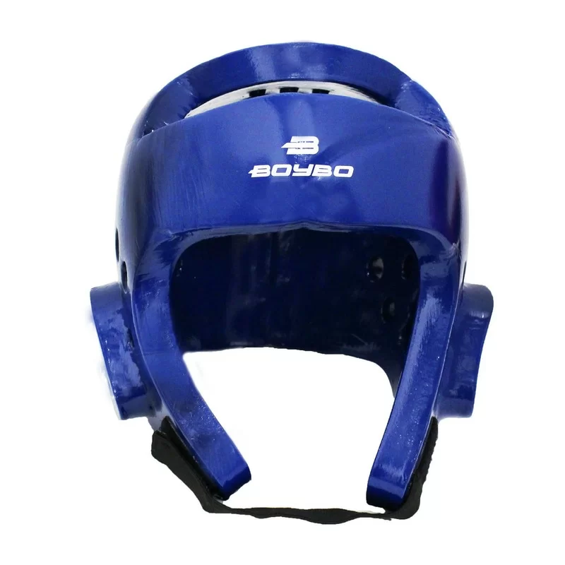 Реальное фото Шлем тхэквондо BoyBo Premium синий BHT44 от магазина СпортЕВ