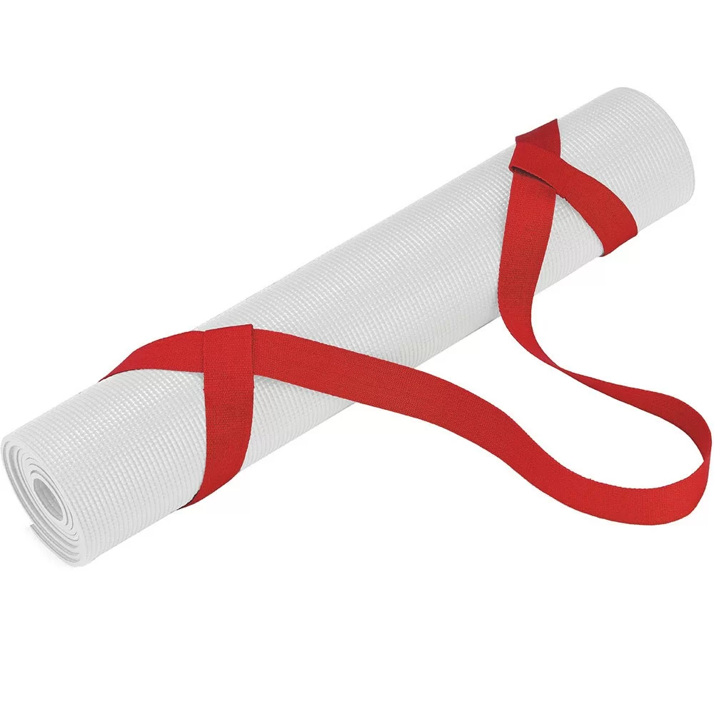 Реальное фото Ремень-стяжка универсальная для йога ковриков и валиков RS-3 красный от магазина СпортЕВ