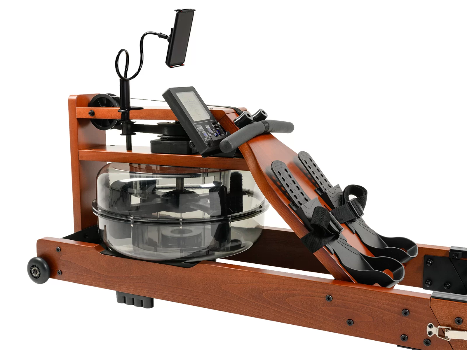 Реальное фото Гребной тренажер UNIX Fit Wood Rower Dark от магазина Спортев