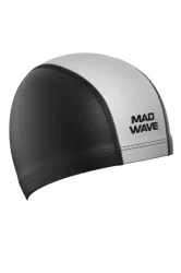 Шапочка для плавания Mad Wave Duotone Lycra белый