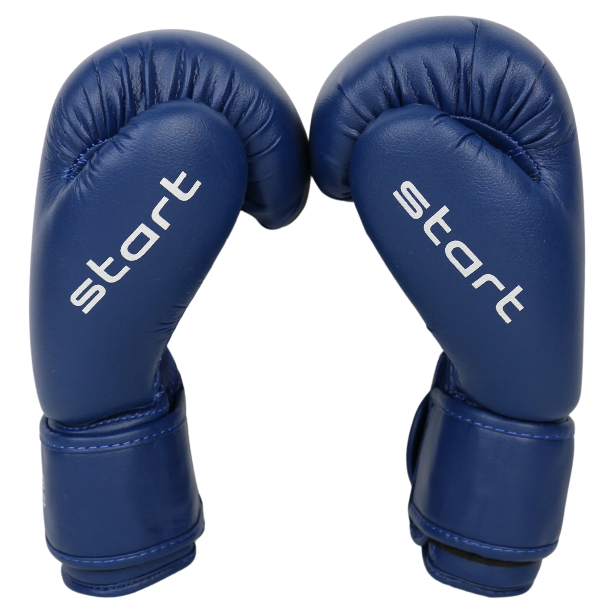 Реальное фото Перчатки боксерские OxxFire Start синие 4493 от магазина Спортев