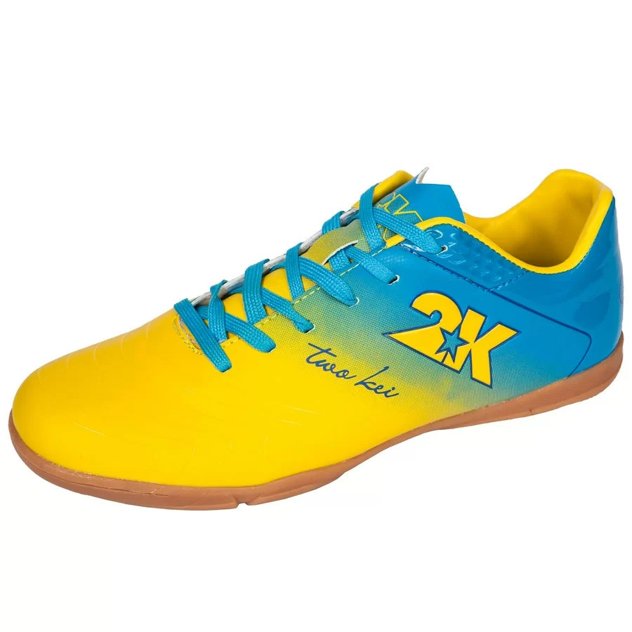 Реальное фото Бутсы 2К Sport Santos futsal yellow/blue 125418 от магазина СпортЕВ