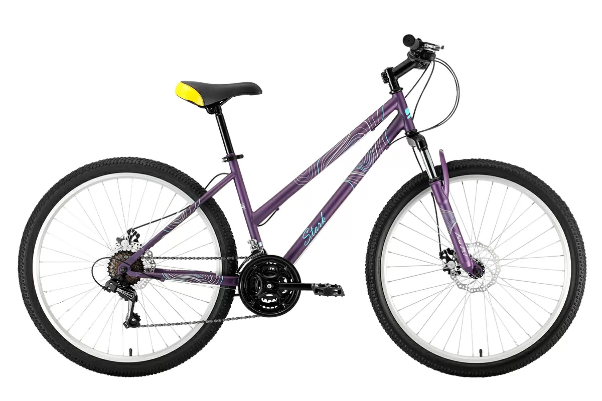 Реальное фото Велосипед Stark Luna 26.1 D Steel (2022) фиолетовый/голубой от магазина СпортЕВ