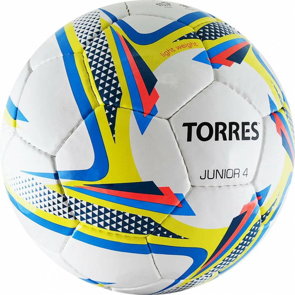 Мяч футбольный Torres Junior-4 вес 310-330 г бел-жел-гол F320234 Реальное фото Мяч футбольный Torres Junior-4 вес 310-330 г бел-жел-гол F320234 от магазина Спортев
