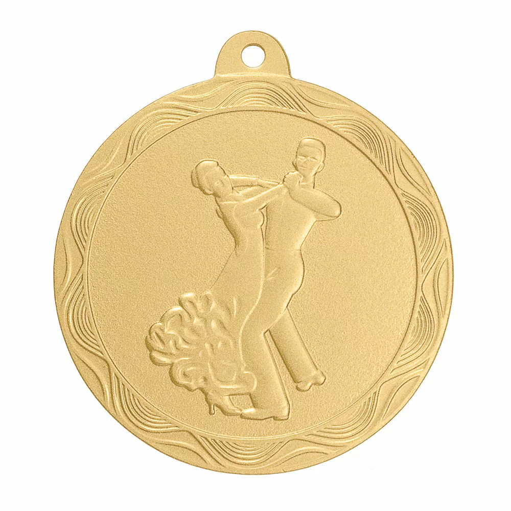 Реальное фото Медаль MZ 84-50/GM спортивно-бальные танцы (D-50мм, s-2мм) от магазина СпортЕВ
