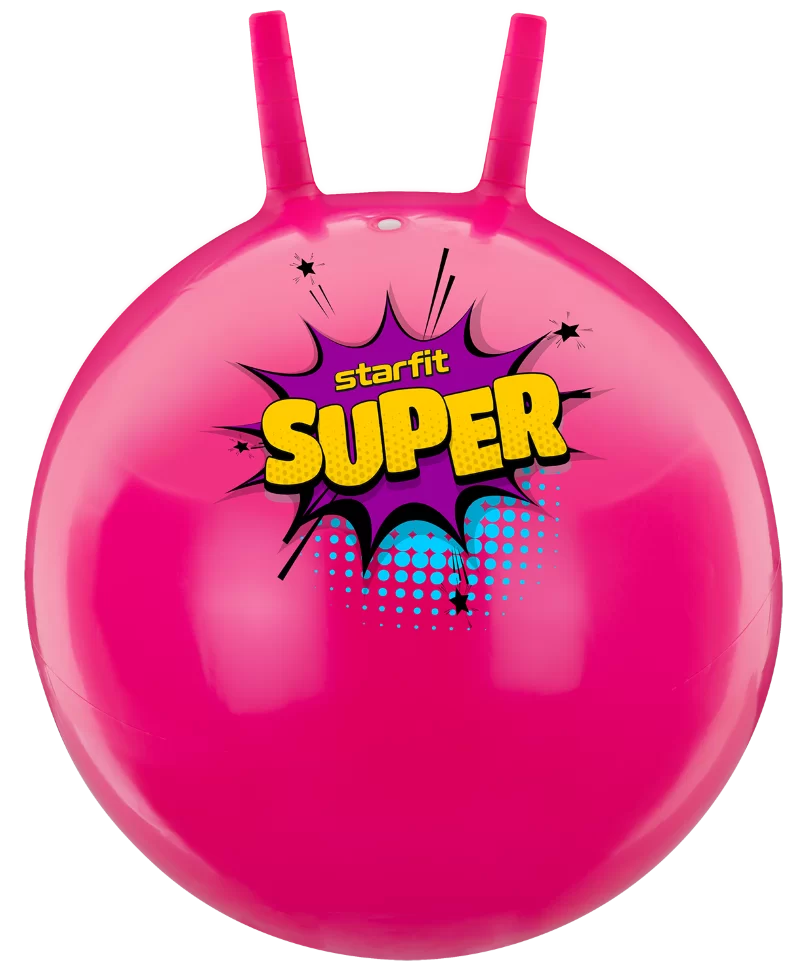 Реальное фото Мяч-попрыгун 45 см StarFit GB-0401 Super 500 гр с рожками розовый (антивзрыв) 16555 от магазина СпортЕВ