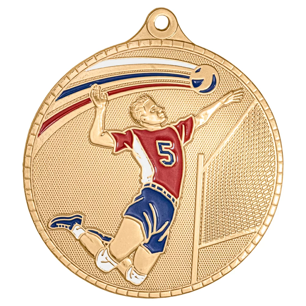 Реальное фото Медаль MZP 394-55/В волейбол (D-55мм, s-2,5мм) томпак от магазина СпортЕВ
