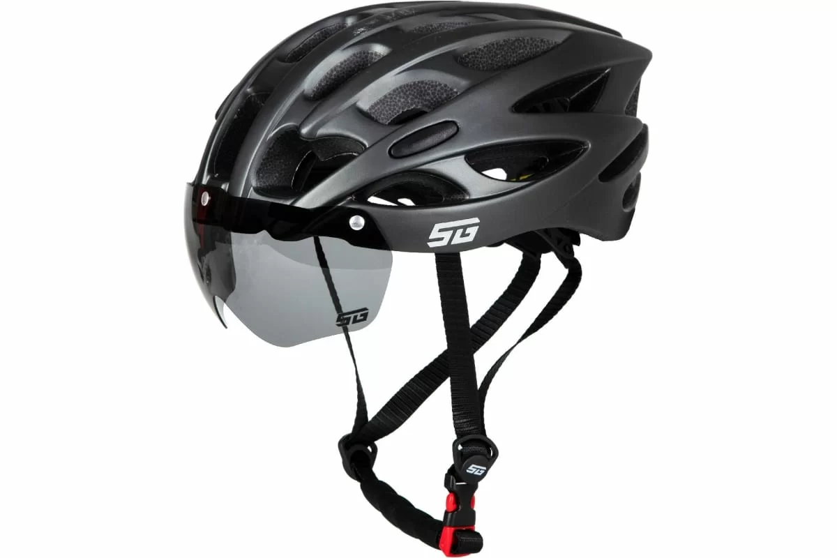 Реальное фото Шлем STG WT-037 с визором серый Х112441/Х112442 от магазина СпортЕВ