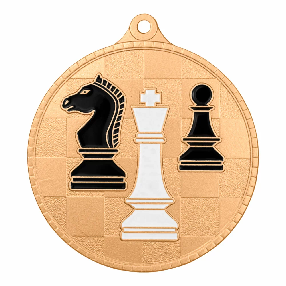 Реальное фото Медаль MZP 570-55/В шахматы (D-55мм, s-2 мм) от магазина СпортЕВ