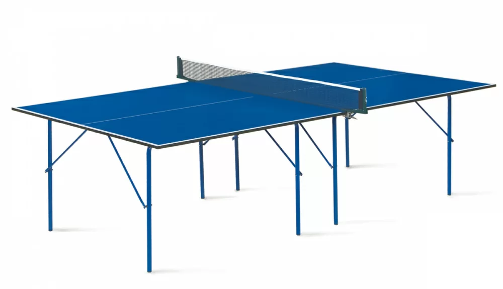 Реальное фото Теннисный стол Start Line Hobby-2 blue 6010 от магазина СпортЕВ