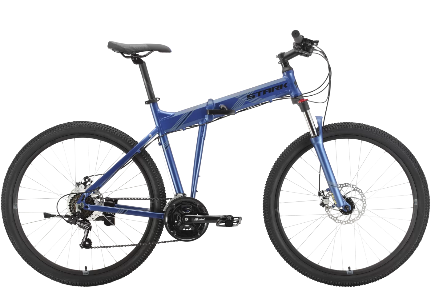 Реальное фото Велосипед Stark Cobra 27.5 2 D (2021) синий/черный от магазина СпортЕВ