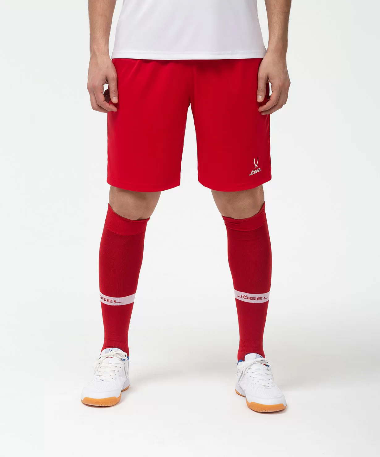 Реальное фото Шорты игровые JÖGEL CAMP Classic Shorts, красный/белый от магазина Спортев