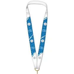 Лента для медали бело-синяя  ГТО (1-сторонняя, 25 мм)