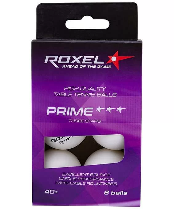 Реальное фото Мяч для настольного тенниса Roxel 3* Prime белый (1 шт) 15364/1 от магазина СпортЕВ