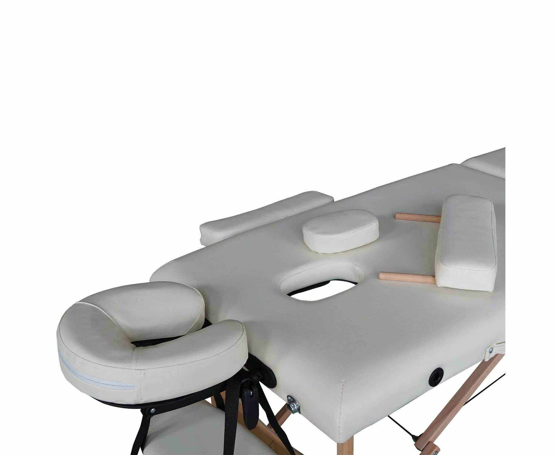 Реальное фото Массажный стол DFC NIRVANA, Optima, дерев. ножки, цвет кремовый (Cream) TS20110S_C от магазина СпортЕВ