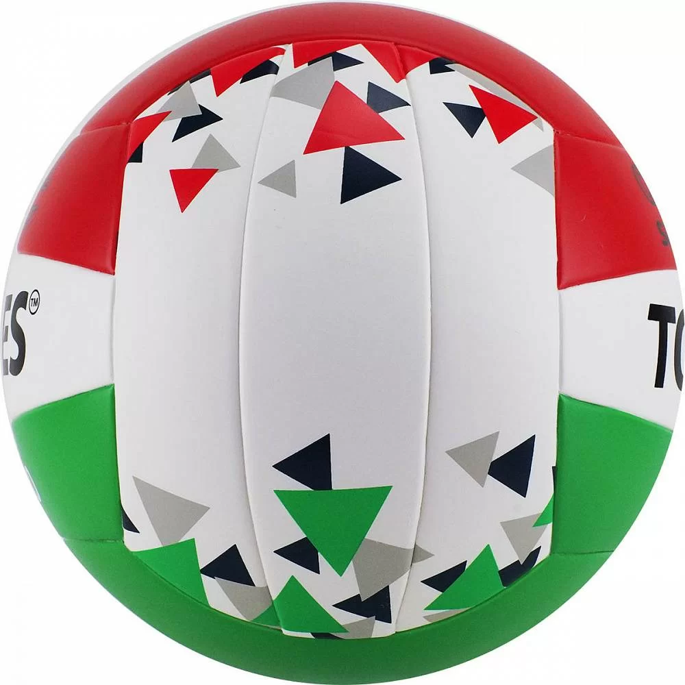 Реальное фото Мяч волейбольный Torres BM400 р.5 синт. кожа бело-красно-зеленый V32015 от магазина СпортЕВ