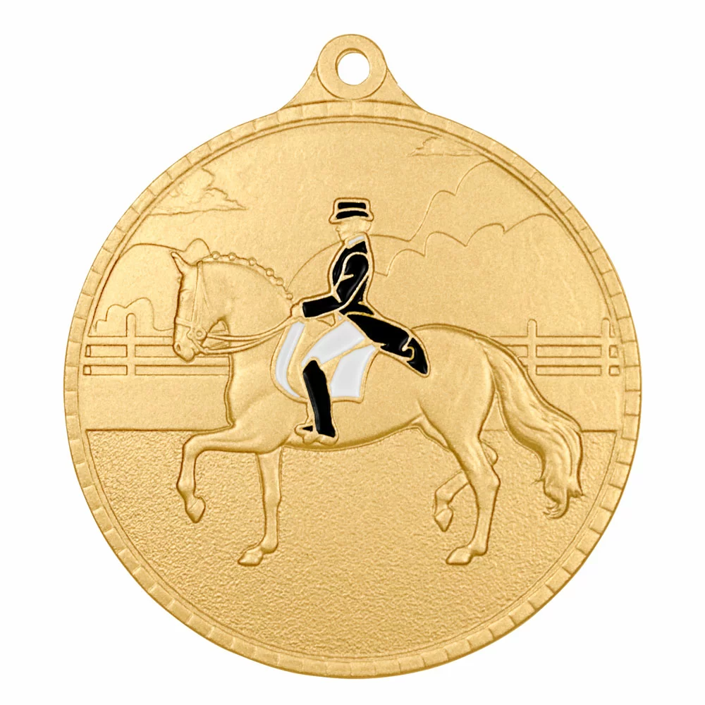 Реальное фото Медаль MZP 596-55/G конный спорт (D-55мм, s-2 мм) от магазина СпортЕВ