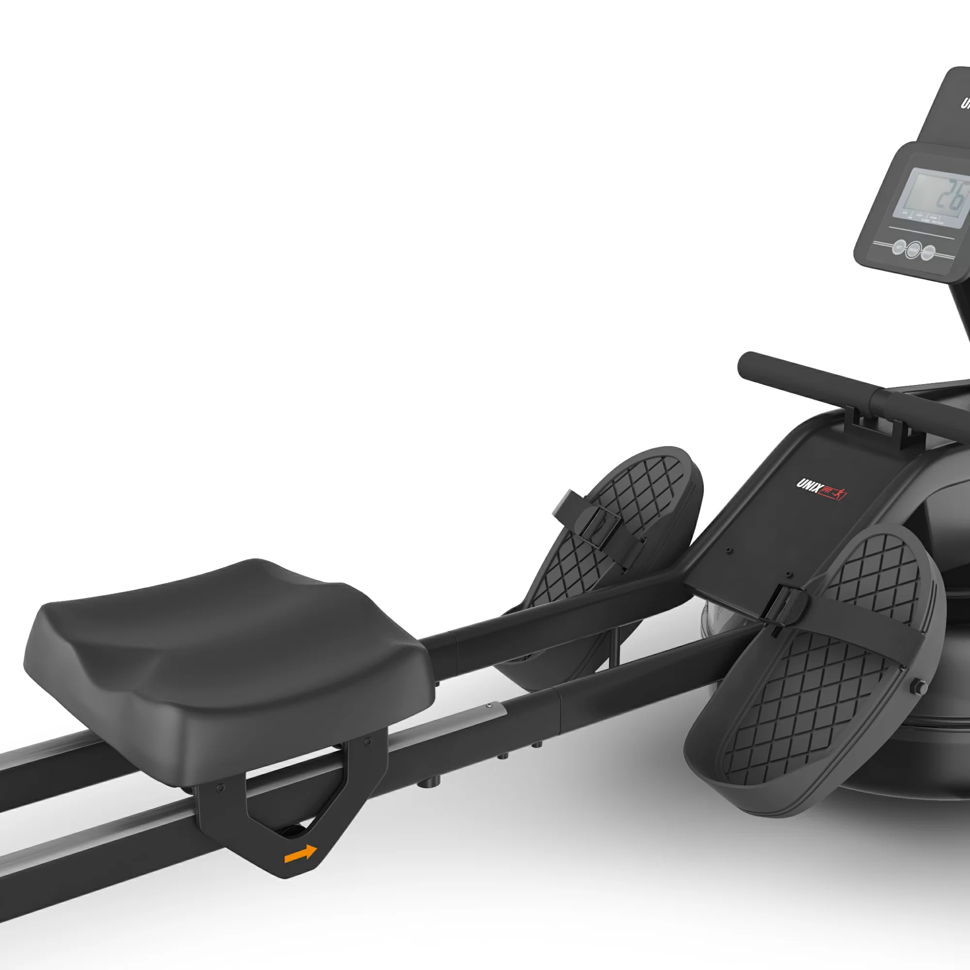 Реальное фото Гребной тренажер UNIX Fit Water Rower 340 от магазина Спортев