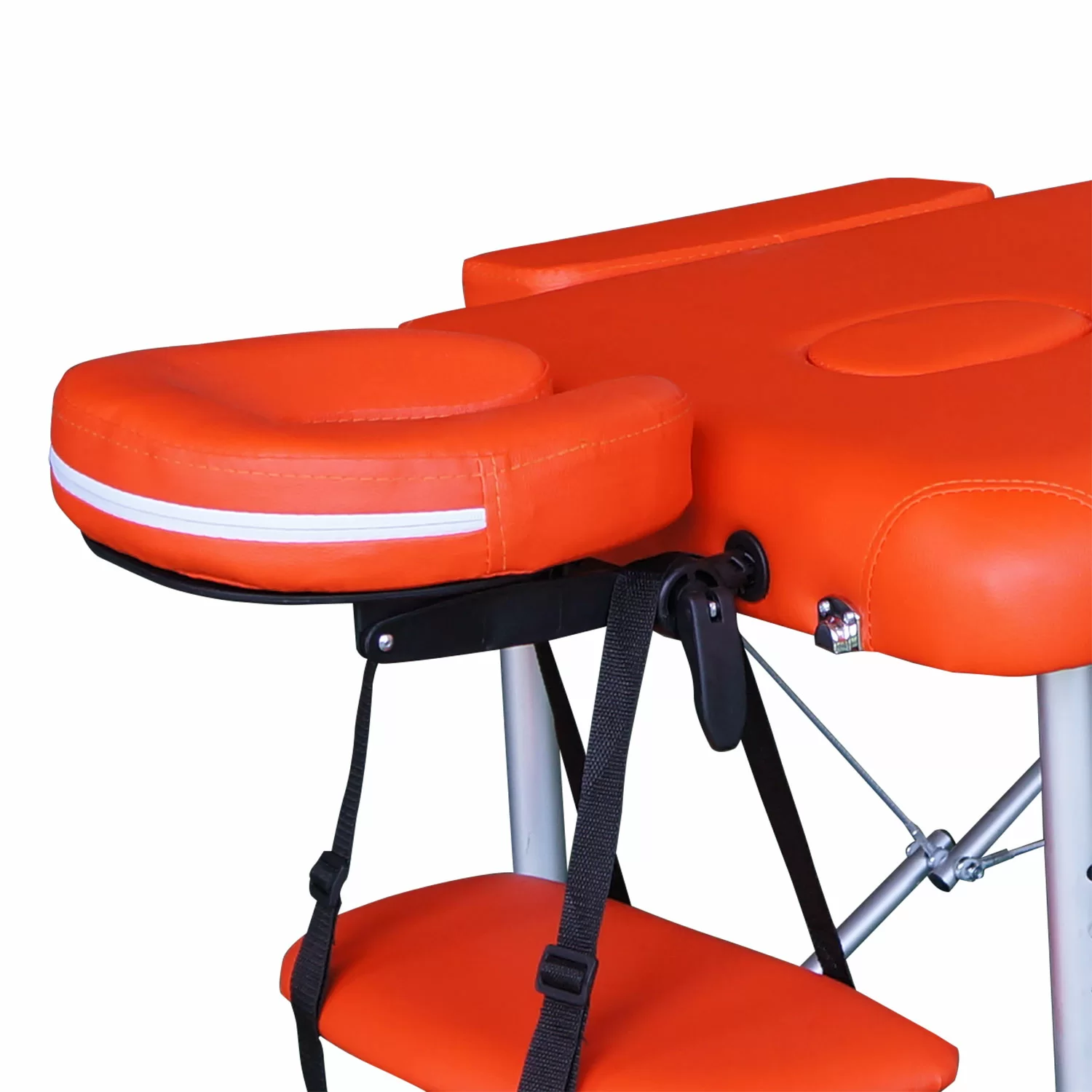 Реальное фото Массажный стол DFC NIRVANA, Elegant, 186х60х4 см, алюм. ножки, цвет оранжевый (Orange) TS2010_Or от магазина СпортЕВ
